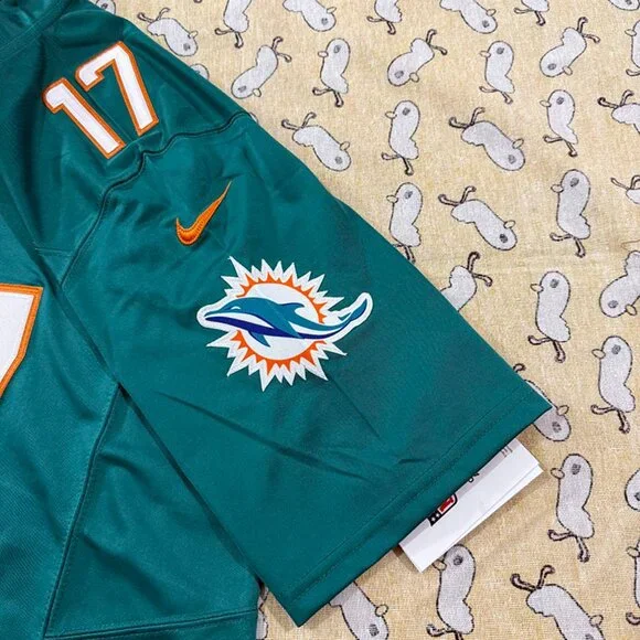 Miami Dolphins Nfl Dark Green Jersey #17 Waddle
